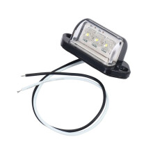 6X NummerplåTsbelysning Led Nummerskyltljus Baklyktor Universal 12V 24V för BilsläP Fordon Lastbil Ute Van Husvagn LastbilsbåT