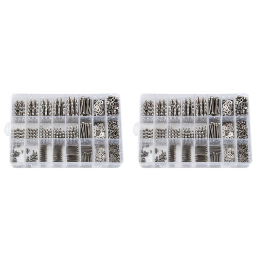 2160PCS M2/M3/M4 Stainless Steel Hex Socket Bolt and Nuts Set Fastener Hardware Hexagon Socket  Cap Screws