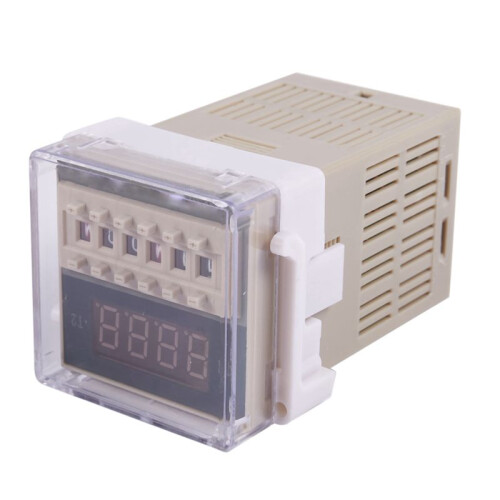 10X AC 220V 5A Programmable Double Delay Relay Device Tool DH48S-S 1