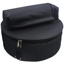 Black Oxford Padded Snare Drum Bag with Backpack Straps for Percussion Instruments