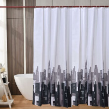 Rideau de douche en tissu, séchage rapide et lavable en machine, en polyester imperméable avec couture inférieure lestée, doublure de cabine de