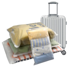 12-teiliges Reiseaufbewahrungsbeutel-Set, wiederverwendbare Ziplock-Beutel, wiederverschließbare Kleiderbeutel aus Kunststoff mit Reißversch