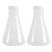 Laboratoriegraderad Konisk Erlenmeyer-Kolv I Plast, MäTbar, SläT Tjock VäGg, Två Flaskor på 250 Ml
