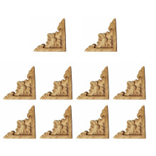10 PièCes Sculpté Non Peint EuropéEn Meubles en Bois FenêTre Coin Bois Applique Onlay Bois Figurines Ornementales