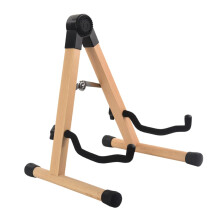 Wooden Guitar Stand for Acoustic Electric Bass Violin, Foldable Natural Wood, Broad Compatibility