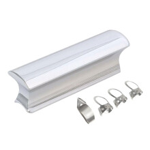 5pcs Stainless Steel Guitar Slide Set with Metal Finger Picks for Electric Guitar, Rustproof Durable Silver Tone Bar