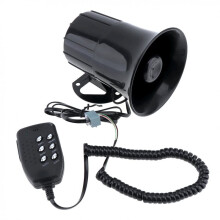 Car Portable Speakers 6-Tones Loud Horn Megaphone Alarm Motorcycle Auto Car Truck Vehicle Speaker Warning Alarm