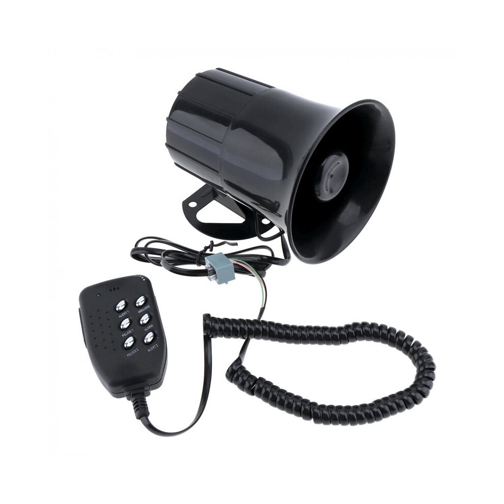 Car Portable Speakers 6-Tones Loud Horn Megaphone Alarm Motorcycle Auto Car Truck Vehicle Speaker Warning Alarm 6033590073837
