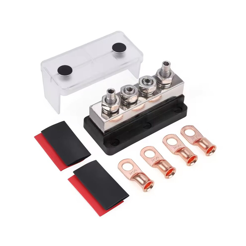 Copper 600A 48V Bus Bar M10 4 Studs 3/8 Inch For Battery Truck Marine Boat Rv 4713118231964