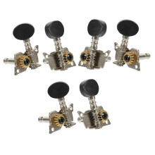 Vintage Black Guitar Tuning Pegs 6 String Set for Acoustic and Electric Guitar Precise Tuning Control