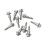10Pcs Engine Valve Cover Bolts Screws 224512G600 for  , Model 2