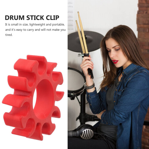 Durable Silicone Drumstick Holder Clip with Secure Clamp and Nonmarring Grip for Drummers 2