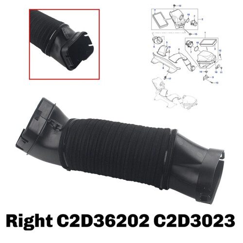 Air Filter Intake Pipe Right C2D36202 C2D3023 for  XJ (X351) 2010-2016 1
