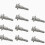 10Pcs Engine Valve Cover Bolts Screws 224512G600 for  , Model 5
