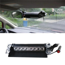 8LED Car Warning Light 12V Emergency Signal Lamp Light Auto Truck Flashing Windshield Flash LightInstrument