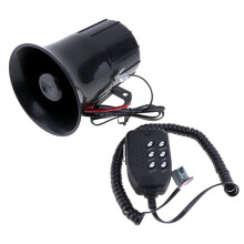 Car Portable Speakers 6-Tones Loud Horn Megaphone Alarm Motorcycle Auto Car Truck Vehicle Speaker Warning Alarm