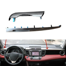Car Dashboard Clock Chrome Trim Bezel Plate for RAV4 2013-2018 Electronic Clock Trim Strip Cover Left