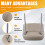 Car Rear Left Right  Headrest for  Octavia 2015-2022 Beige 6