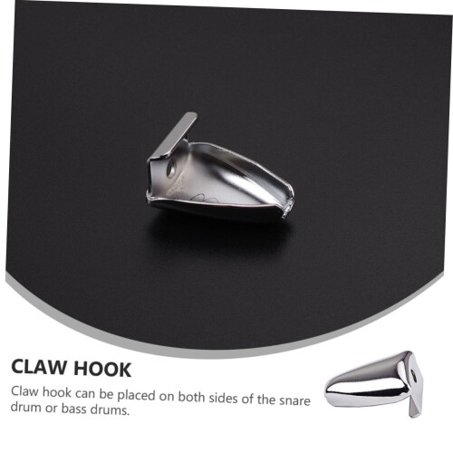 2pcs Iron Drum Claw Hooks Durable Drum Mount Hardware for Percussion Secure Replacement Kit 2