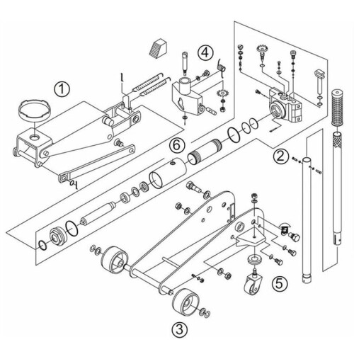 Kit de Vedação para Macaco Hidráulico 214.50136 com Anel de Vedação para  e Craftsman 1
