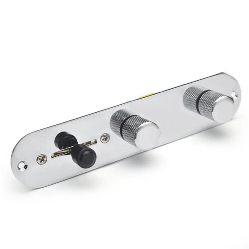 Prewired Control Plate with PushPull Coil Split 250K Pots Chrome Wiring Harness for Telecaster 1