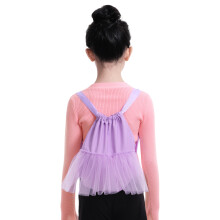 Fashionable Lace Mesh Ballet Bag Perfect For Dance-Purple