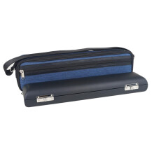 Flute Case Thick Padded Oxford Bag with Shoulder Strap for Flute Players Blue and Black