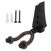Adjustable Guitar Wall Hanger with Screws, Soft Padded Hook for Electric Guitar and Ukulele