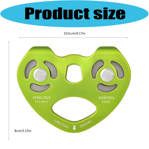 High Load Capacity Pulley Heart Shape for Rigging Applications 2