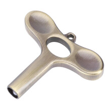 T Shaped Drum Tuning Key with Ergonomic T Handle Grip and Square Socket, Antique Brass Finish