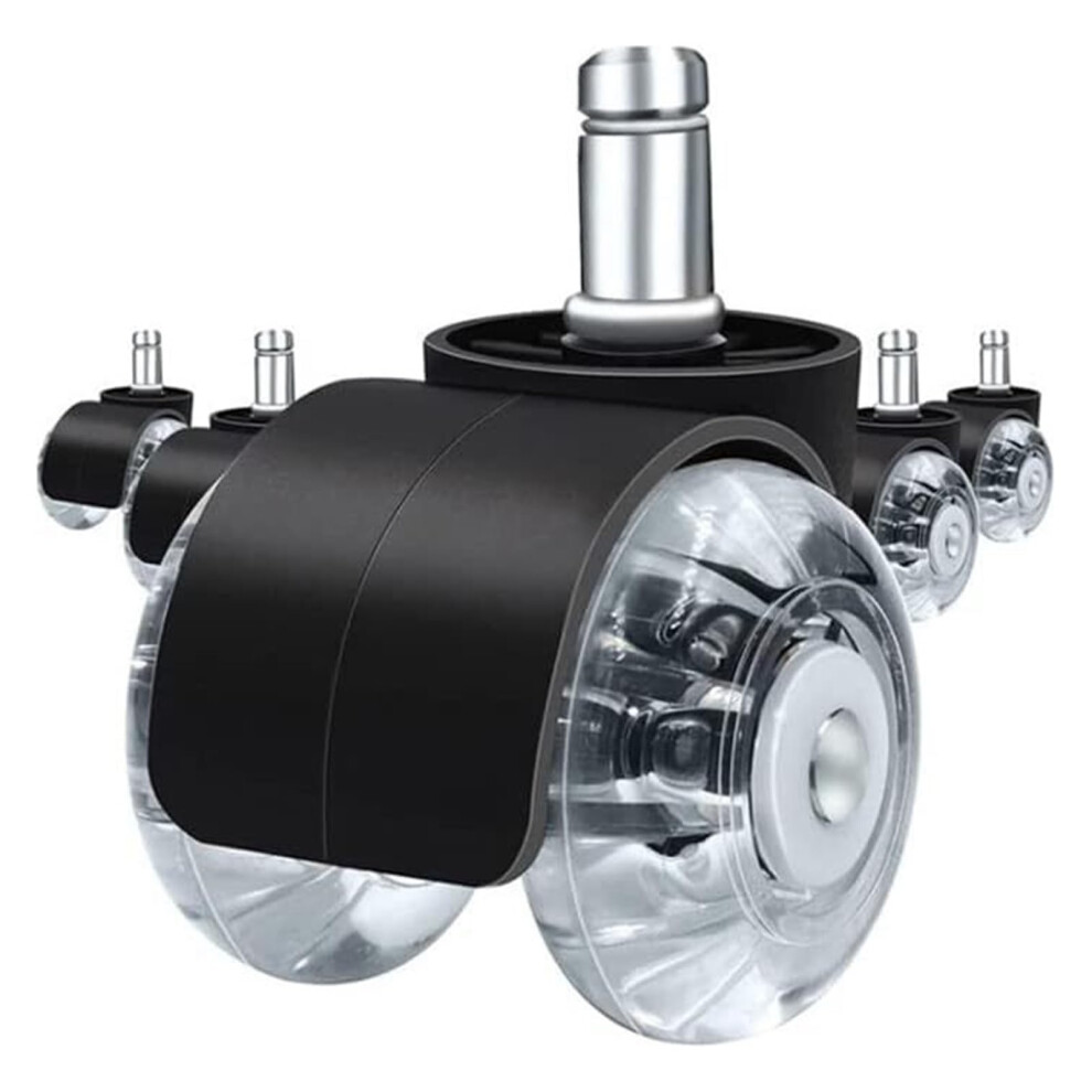 Office Chair Caster Wheels Set Of 5, 2 Inch Heavy Duty Pu Swivel Casters For Hardwood Floors, Quiet Smooth Rolling 9092120916904
