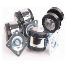 Heavy Duty Swivel Casters Wheels 4pcs Black Alloy for Furniture and Workbench, Low Noise Rolling