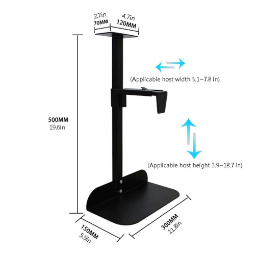 Under Desk CPU Mount Adjustable Metal PC Tower Holder with Space Saving and Improved Airflow Design 1