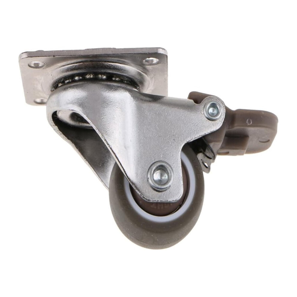 Heavy Duty Rubber Swivel Caster Wheels 1 Inch Tpe Silent Casters With Plate For Furniture And Cabinet 9092120917321