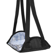 Airplane Footrest with Memory Foam Cushion, Adjustable Sling Strap Travel Foot Hammock for Long Flights