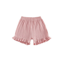 (12-18 Months, Pink) Toddler Baby Girl Ruffle Shorts Solid Color Elastic Waist Bloomers Casual Infant Shorts