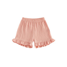 (6-12 Months, Orange) Toddler Baby Girl Ruffle Shorts Solid Color Elastic Waist Bloomers Casual Infant Shorts