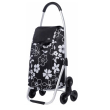 Foldable Shopping Trolley with Wheels, Heavy Duty Waterproof Grocery Cart with 360 Silent Wheels and Stair Climbing Design