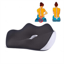 Ergonomic Memory Foam Seat Cushion for Office Chair, Coccyx Cushion for Tailbone Pain Relief, ABlack