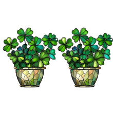 St. Patrick'S Day Accessories Four Leaf  Decoration Window Sun Catcher Good Luck Gift Window Hanging
