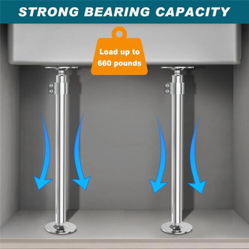 Undermount Sink Brackets, Undermount Sink Support, Adjustable Stainless Steel Sink Legs Installation for Kitchen 2