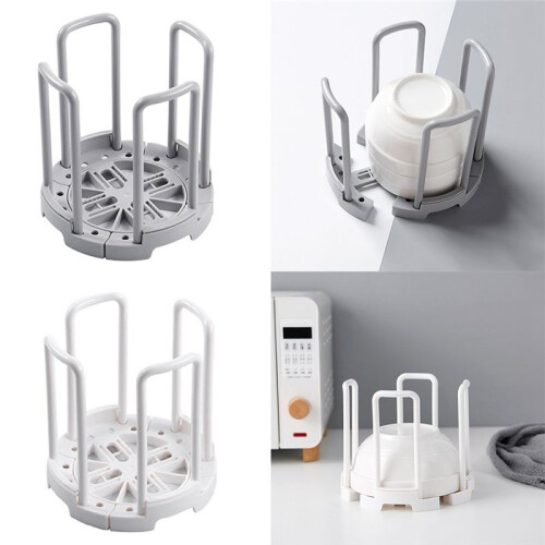 Retractable Desktop Dish Rack Dish Storage Rack Storage Rack Drain Cup Rack Kitchen White 1