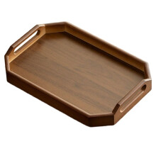 Chinese Retro Bamboo and Wood Storage Tray Light Luxury Bamboo Dry Brewed Tea Living Room Fruit Plate Commercial Wood Medium