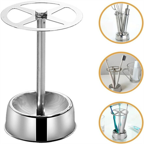 Stainless Steel Toothbrush Holder Multi-Function Tableware Storage Stand Home Makeup Brush Rack Bathroom Accessories 2