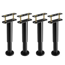 4Pcs Adjustable Height Bed Support Legs 7.08-12.6 Inch, Under Bed Center Support Leg, for Bed Frame/Bed Center Slat
