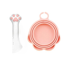 Cuchara Multifuncional para Mascotas, Cuchara para Mezclar Alimentos con Sello de Silicona para Almacenar Alimentos para Mascotas