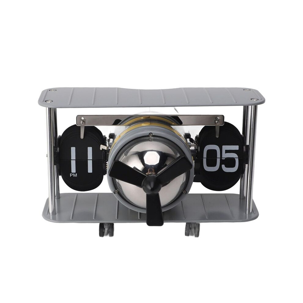 Airplane Flip Clock Airplane Desk Filp Clock Vintage 304 Stainless Steel Practical Reminder Function For Office,A 6032387006430