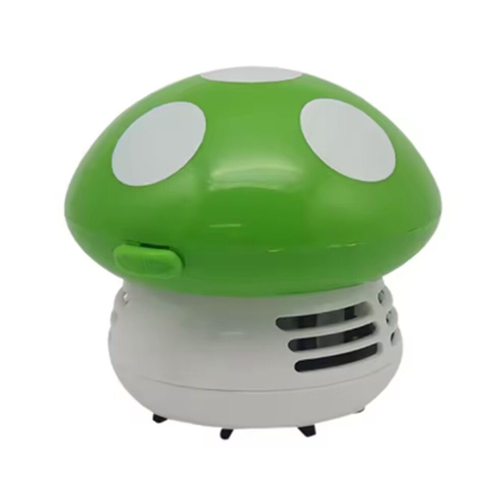 Handheld Desktop Vacuum Cleaner Mushroom Shape Cleaner Desk Cleaner Eraser Dust Paper Dust Sweeper Green 6033737925401