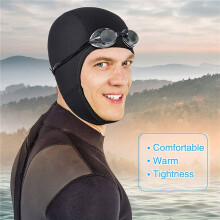 4 St Neopren Dykhuva Termisk Våtdräkt Huva Simmössa med Hakband Snorkling Surf Beanie 2,5 mm Dykmössa