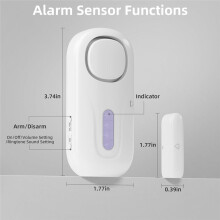 Alarmes de Porte Sans Fil Lorsqu'Elles Sont Ouvertes avec Télécommande, Carillon de Capteur de Sécurité de Porte, Alarme de Fenêtre, Alarme de